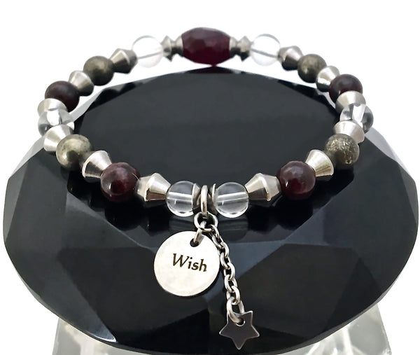 WISH Manifestation Energy Healing Crystal Reiki Gemstone Star Bracelet - Spiritual Diva Jewelry