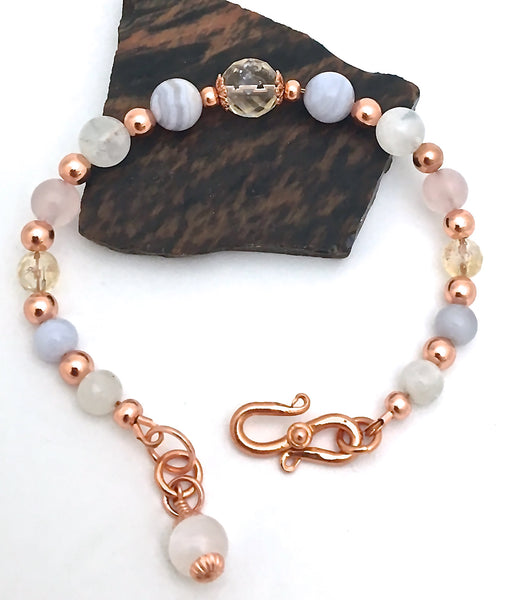 New Mother Baby Energy Healing Crystal Reiki Copper Gemstone Bracelet - Spiritual Diva Jewelry