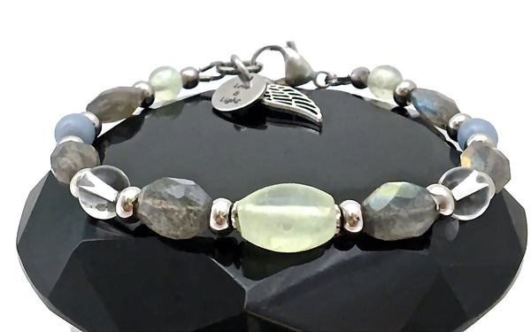 Guardian Angel Energy Healing Crystal Reiki Gemstone Clasp Bracelet - Spiritual Diva Jewelry