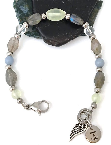 Guardian Angel Energy Healing Crystal Reiki Gemstone Clasp Bracelet - Spiritual Diva Jewelry