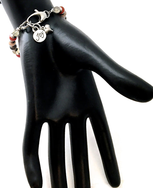 PURE JOY Positive Energy Healing Crystal Reiki Gemstone Clasp Bracelet - Spiritual Diva Jewelry