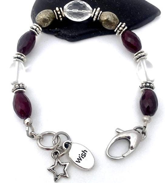 WISH Manifestation Healing Crystal Reiki Gemstone Clasp Bracelet SALE - Spiritual Diva Jewelry