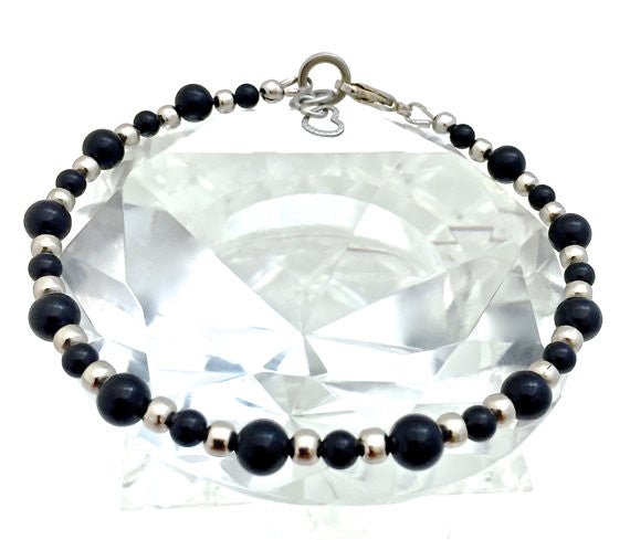Black Tourmaline Energy Healing Crystal Reiki Gemstone Ankle Bracelet - Spiritual Diva Jewelry