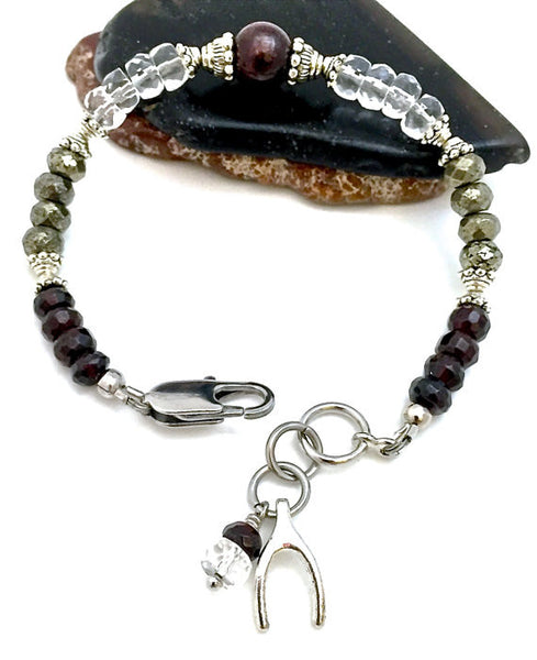 WISH Manifestation Healing Crystal Reiki Adjustable Gemstone Bracelet - Spiritual Diva Jewelry