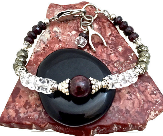 WISH Manifestation Healing Crystal Reiki Adjustable Gemstone Bracelet - Spiritual Diva Jewelry