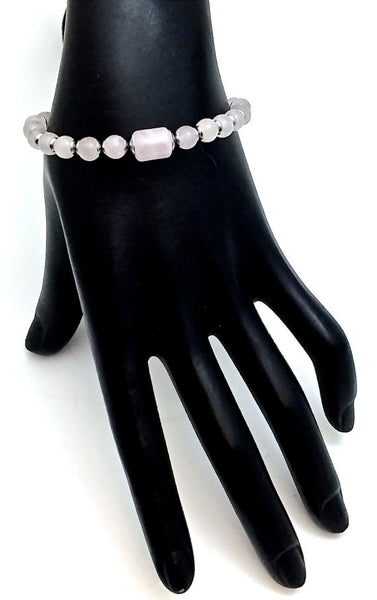 Rose Quartz Love Fertility Reiki Energy Healing Crystal Charm Bracelet - Spiritual Diva Jewelry
