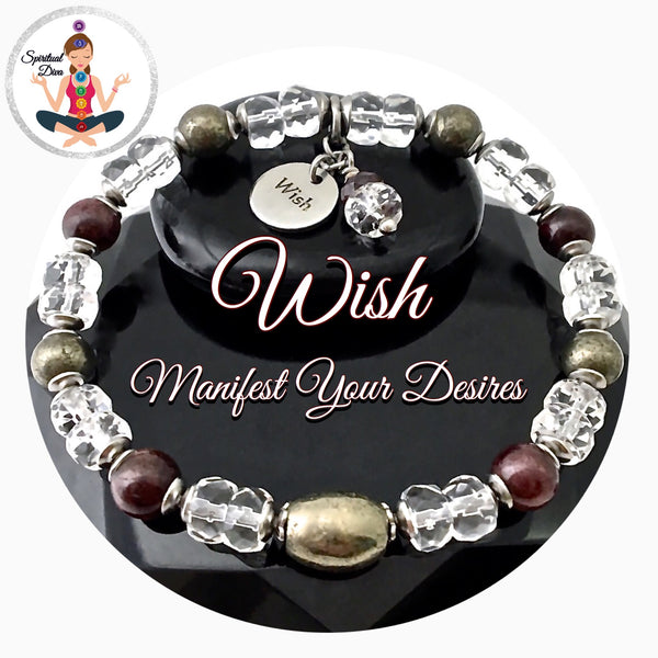 WISH Manifestation Energy Healing Crystal Reiki Gemstone Bracelet - Spiritual Diva Jewelry