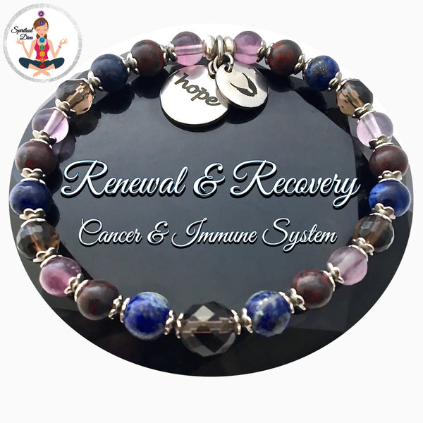 Cancer Immune System Recovery Healing Crystal Reiki Gemstone Bracelet - Spiritual Diva Jewelry