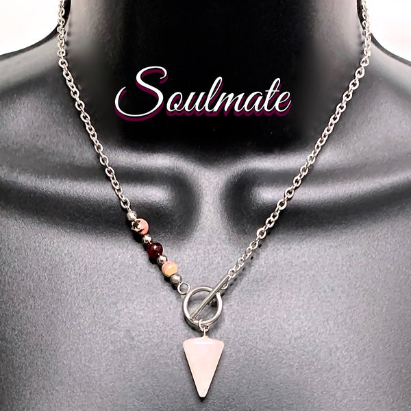 Soulmate Crystal Reiki Gemstone Energy Toggle Love Necklace - Spiritual Diva 