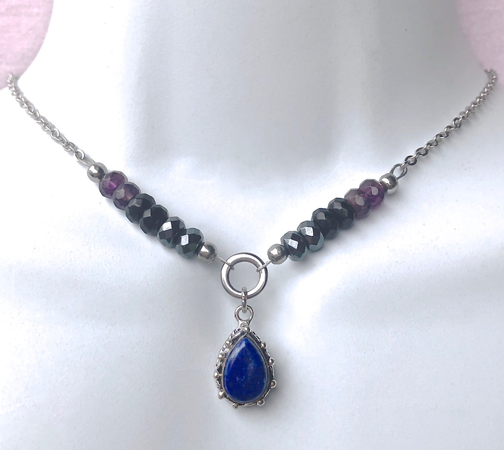 PROTECTION Evil Eye Reiki Healing Crystal Choker Gemstone Necklace