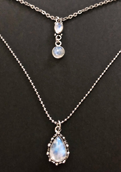 Moonstone Healing Crystal Reiki Choker Layered Gemstone Necklace - Spiritual Diva Jewelry