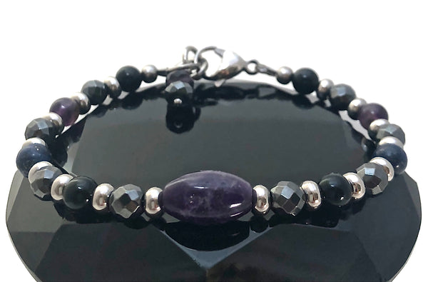 Protection Energy Healing Crystal Reiki Gemstone Charm Bracelet - Spiritual Diva Jewelry