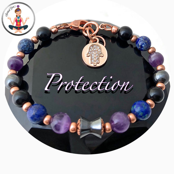 PROTECTION Energy Healing Crystal Copper Reiki Bracelet Tourmaline –  Spiritual Diva Jewelry