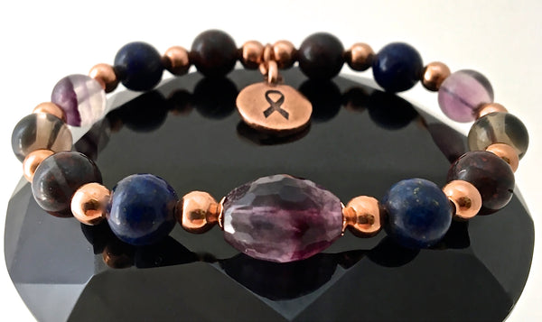 Cancer Immune System Recovery Healing Crystal Copper Reiki Bracelet - Spiritual Diva Jewelry