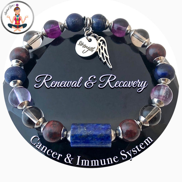 Cancer Immune System Recovery Healing Crystal Reiki Strength Bracelet - Spiritual Diva Jewelry