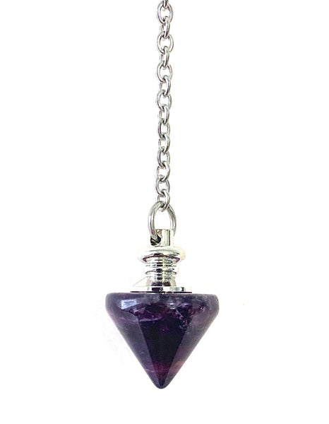 PROTECTION Reiki Energy Crystal Gemstone Lariat Pendulum Necklace - Spiritual Diva 