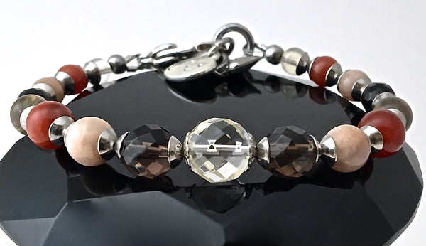 PURE JOY Positive Energy Healing Crystal Reiki Gemstone Clasp Bracelet - Spiritual Diva Jewelry