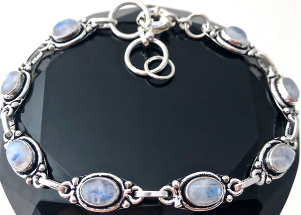 Moonstone Energy Healing Crystal Reiki Adjustable Gemstone Bracelet - Spiritual Diva Jewelry