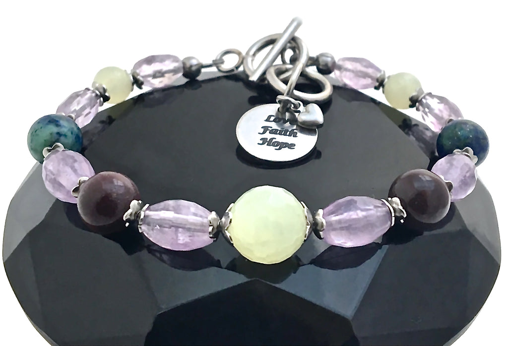 Healing Bracelet for Women Anxiety Crystal Bracelet Chakra Beaded Bracelets and Healing Stones Bracelet Calming Stretch Bracelet Stress Relief Gifts