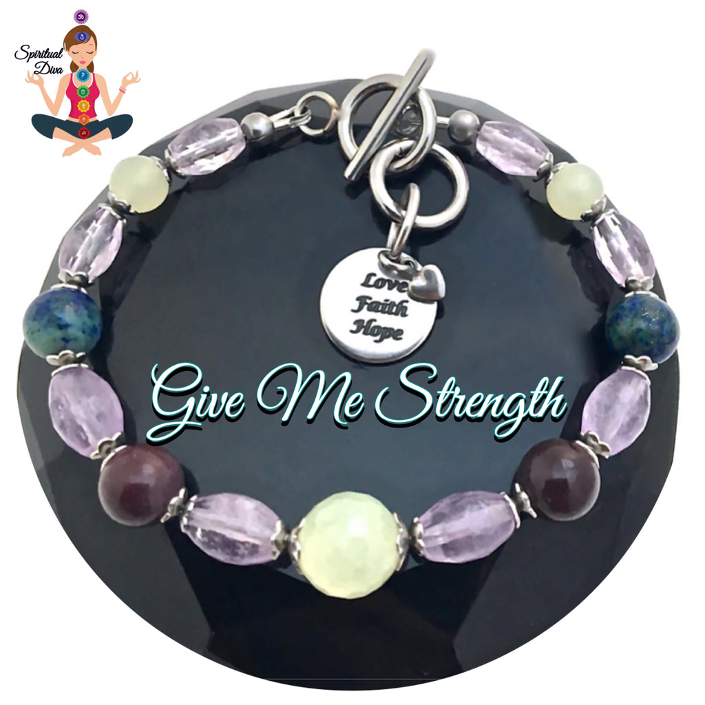 Strength Grief Depression Healing Crystal Reiki Gemstone Bracelet SALE - Spiritual Diva Jewelry