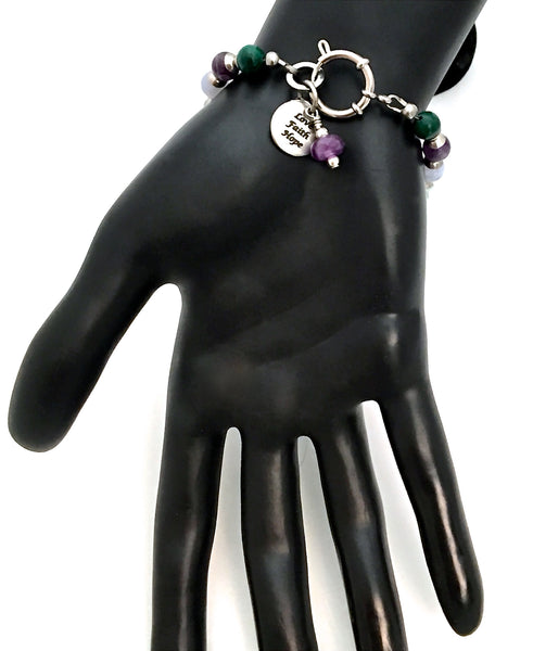 Stress Anxiety Relief Energy Healing Crystal Reiki Gemstone Bracelet - Spiritual Diva Jewelry
