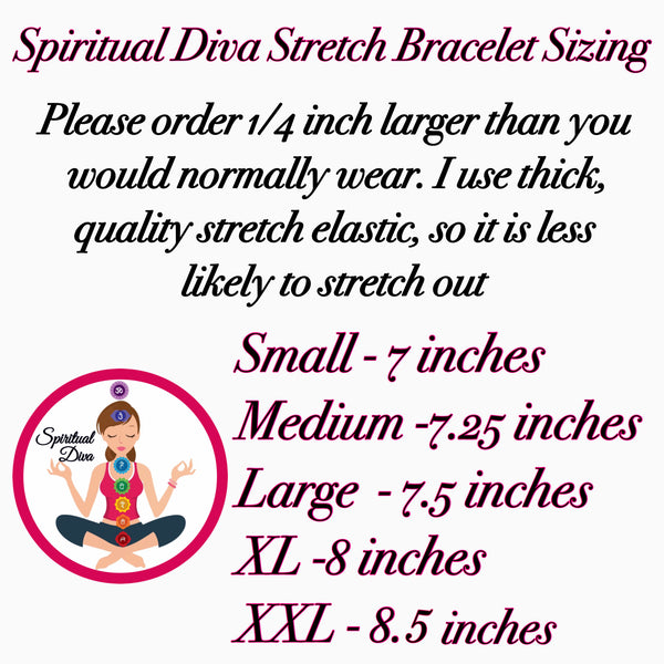 Positive Energy Healing Crystal Reiki Angel Gemstone Stretch Bracelet - Spiritual Diva Jewelry