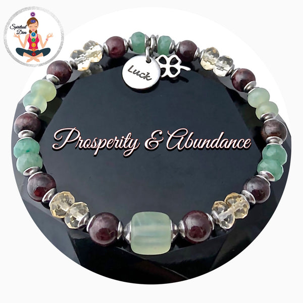 Prosperity Abundance Healing Crystal Reiki Gemstone Good Luck Bracelet - Spiritual Diva Jewelry