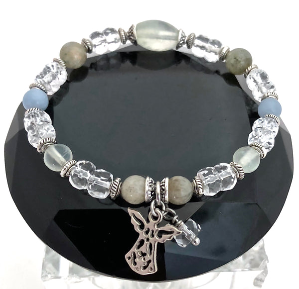 Guardian Angel Energy Healing Crystal Reiki Stretch Gemstone Bracelet - Spiritual Diva Jewelry