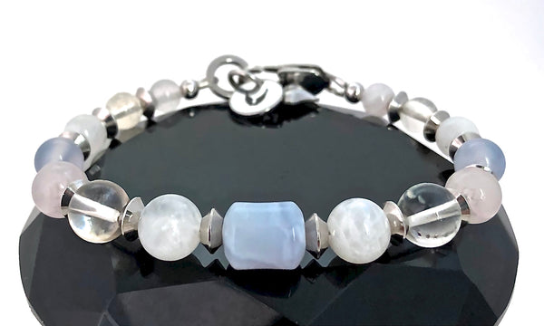 New Mother Baby Reiki Healing Crystal Gemstone Angel Bracelet SALE - Spiritual Diva Jewelry