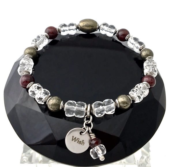 WISH Manifestation Energy Healing Crystal Reiki Gemstone Bracelet - Spiritual Diva Jewelry