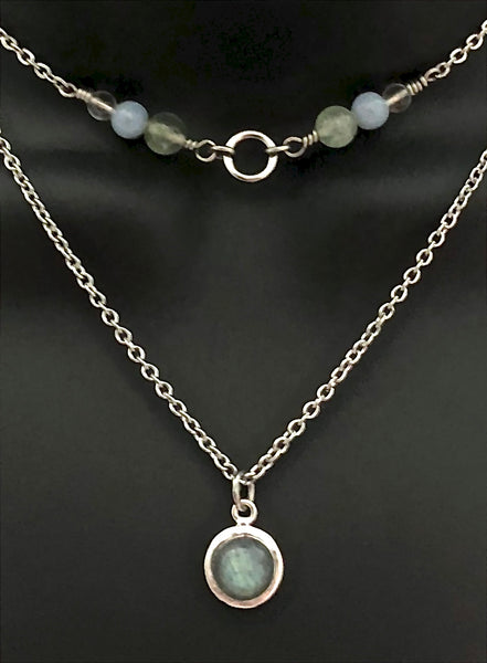 Guardian Angel Healing Crystal Reiki Gemstone Double Choker Necklace - Spiritual Diva Jewelry
