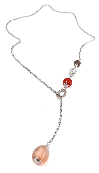 Positive Energy Healing Crystal Reiki Lariat Gemstone Y Joy Necklace - Spiritual Diva Jewelry