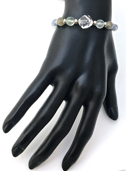 Guardian Angel Energy Healing Crystal Reiki Gemstone Charm Bracelet - Spiritual Diva Jewelry