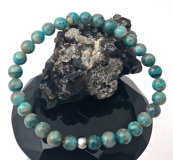 Quantum Quattro Healing Crystal Mens Unisex Gemstone Reiki Bracelet - Spiritual Diva Jewelry