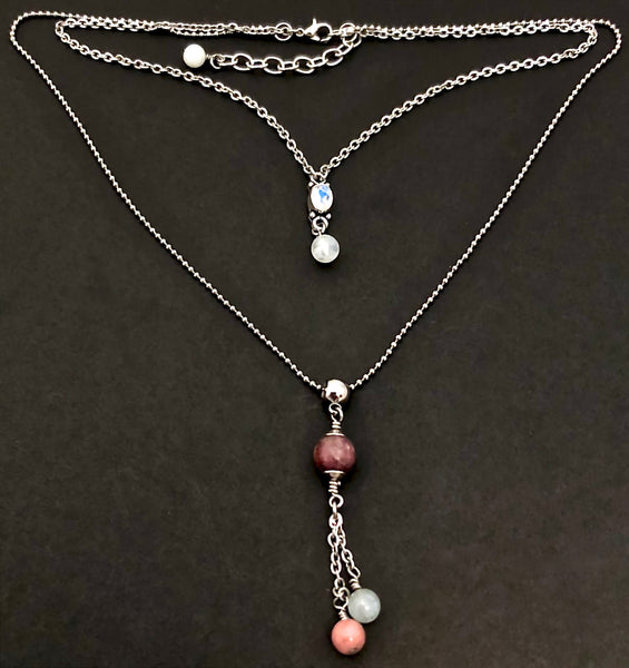 Inner Beauty Healing Crystal Reiki Gemstone Double Choker Necklace - Spiritual Diva Jewelry