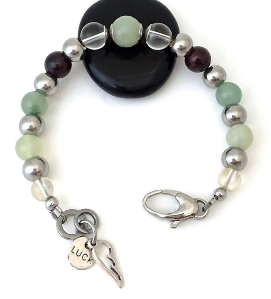 PROSPERITY ABUNDANCE Energy Healing Crystal Reiki Angel Luck Bracelet - Spiritual Diva Jewelry