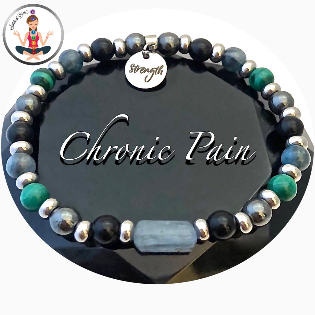 Chronic Pain Relief Energy Healing Crystal Reiki Gemstone Bracelet - Spiritual Diva Jewelry
