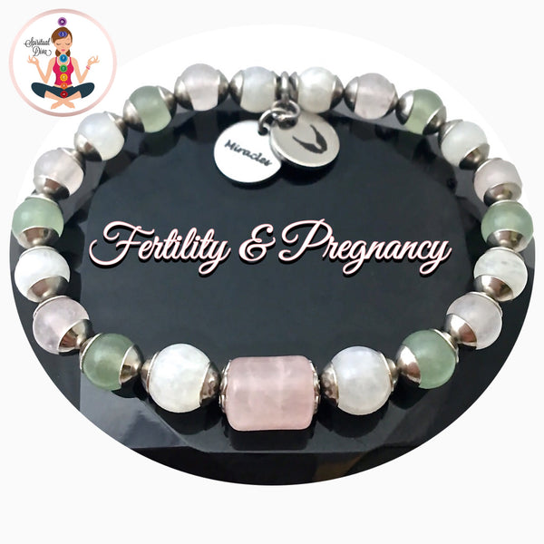 FERTILITY PREGNANCY Energy Healing Crystal Reiki Angel IVF Bracelet - Spiritual Diva Jewelry
